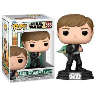 Funko  Figurine POP Star Wars Le Livre de Boba Fett 2 Luke Skywalker & Grogu 