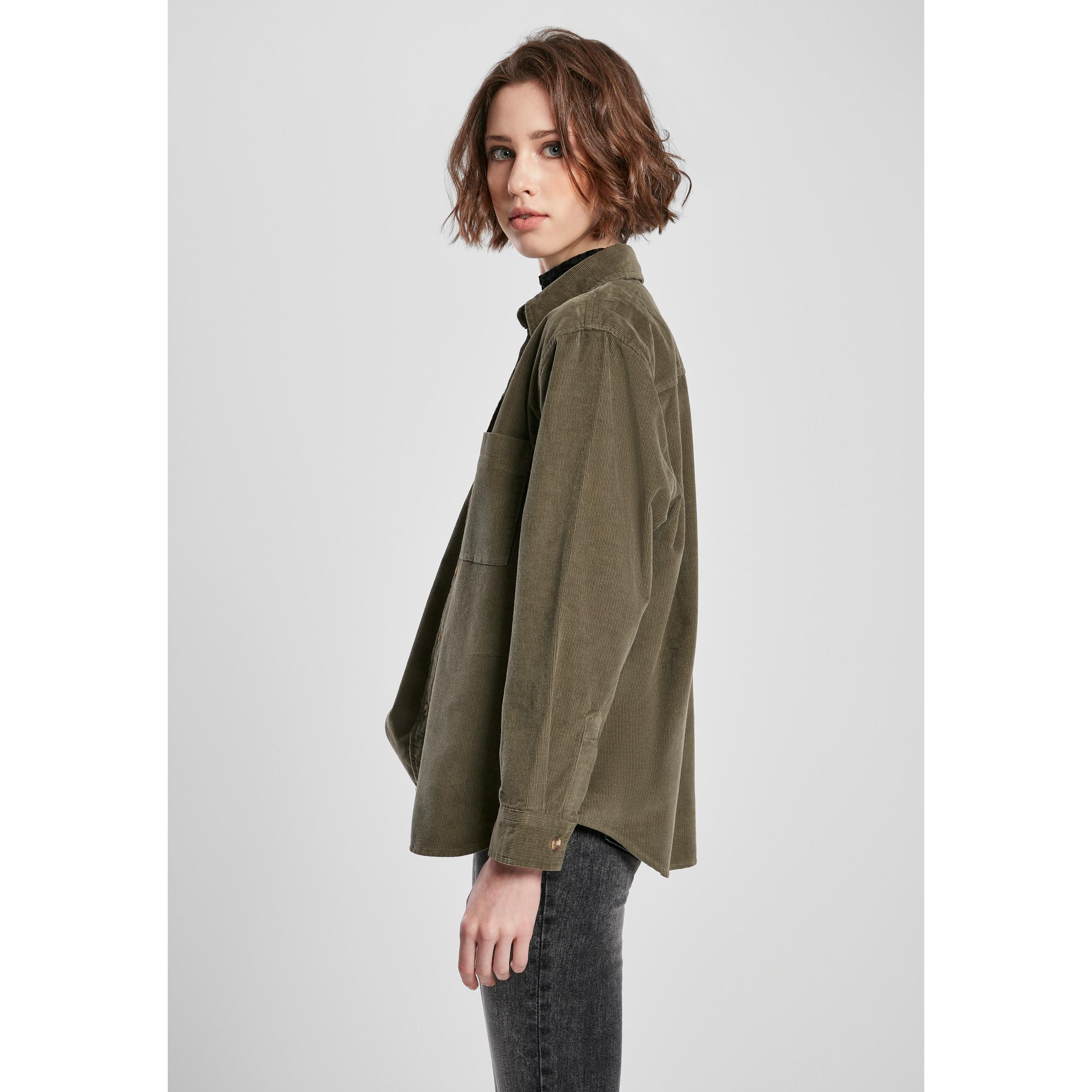 URBAN CLASSICS Corduroy Oversized Hemd  