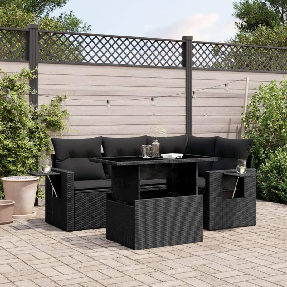 VidaXL set divano da giardino Polirattan  