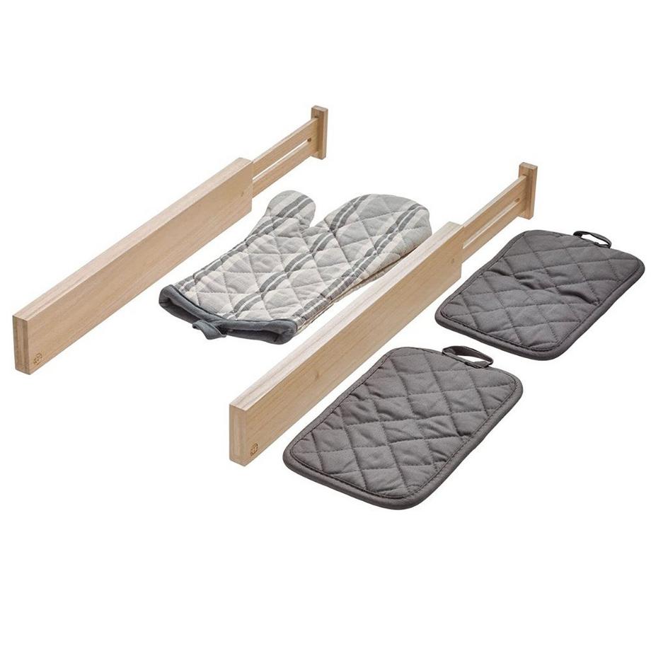 iDesign ECO   Schubladenteiler WOOD niedrig   Set 2 Stk.  