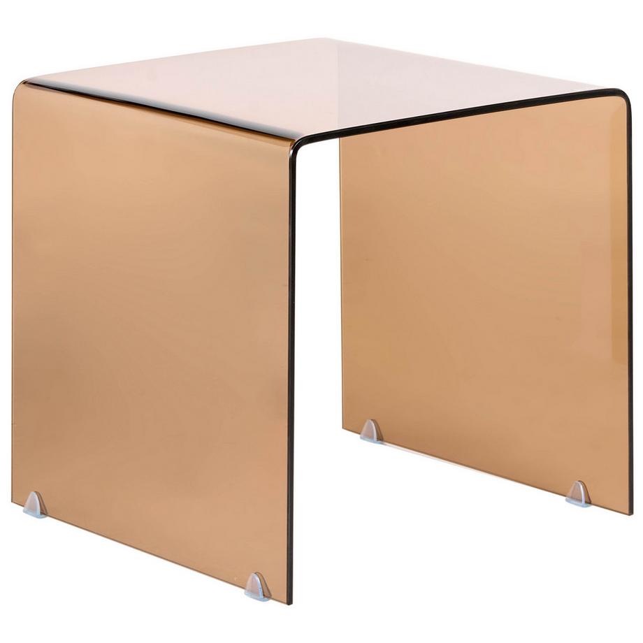 Beliani Lot de 2 tables d'appoint en Verre de sécurité Rétro KENDALL  