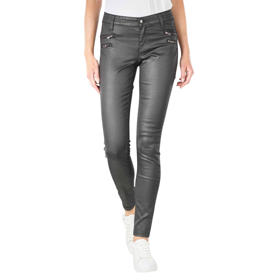 Zip Skinny Jeans Coated