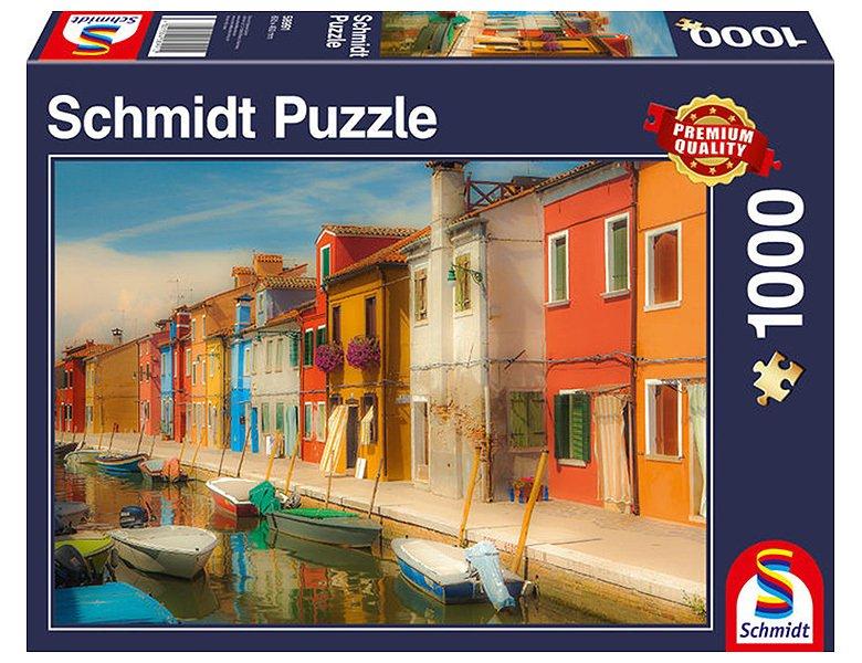 Schmidt  Puzzle Bunte Häuser der Insel Burano (1000Teile) 
