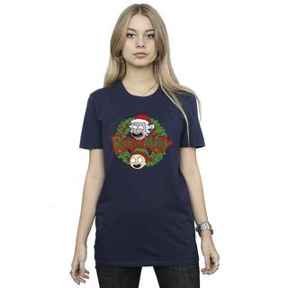 Rick And Morty Rick and Morty Weihnachtskranz T-Shirt  