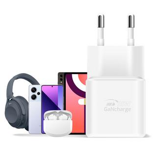 SWISSTEN  Chargeur GaN 35W + Câble USB C Blanc 