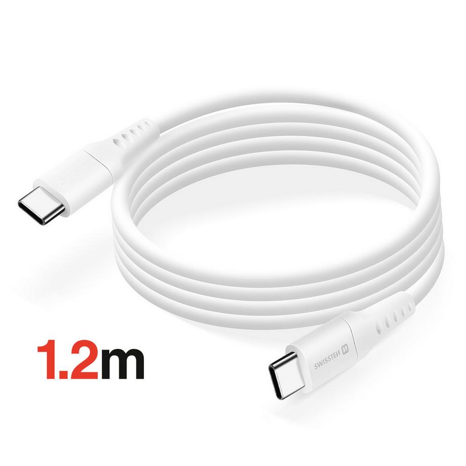 SWISSTEN  35W GaN Ladegerät + USB-C Kabel Weiß 