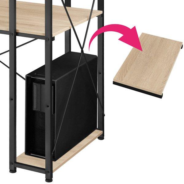 Tectake Bureau informatique HERSHEY 122x61x120cm  