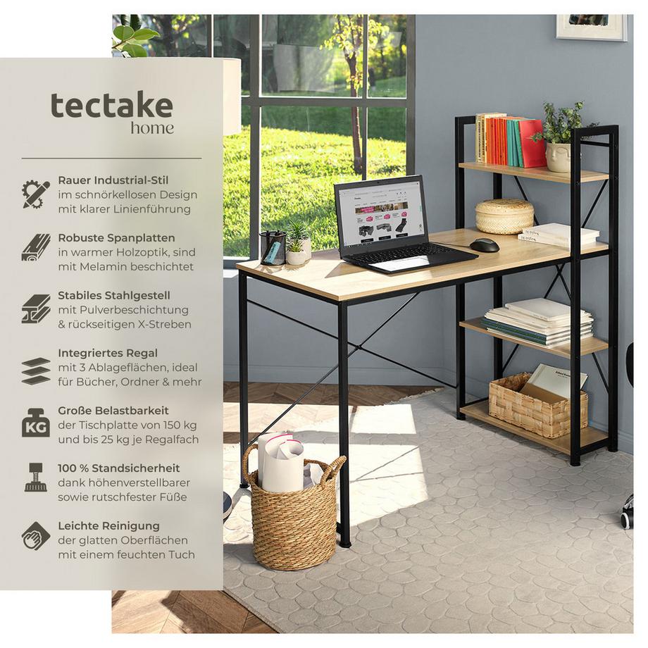 Tectake Scrivania da computer Hershey stile industriale  