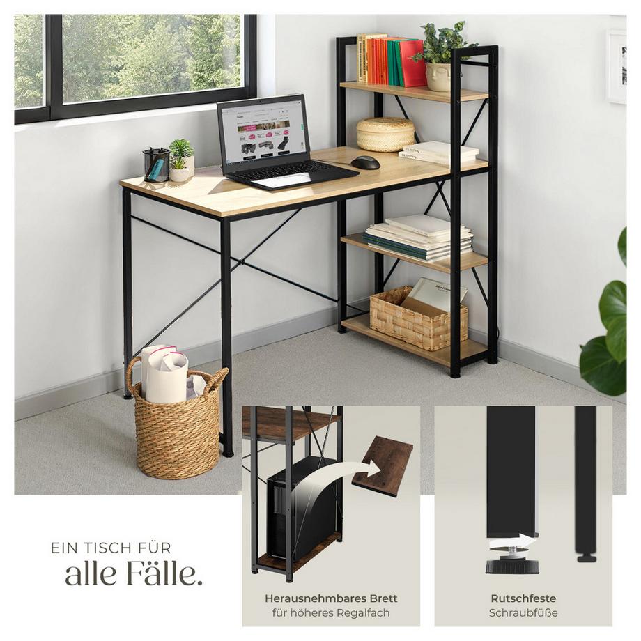 Tectake Scrivania da computer Hershey stile industriale  