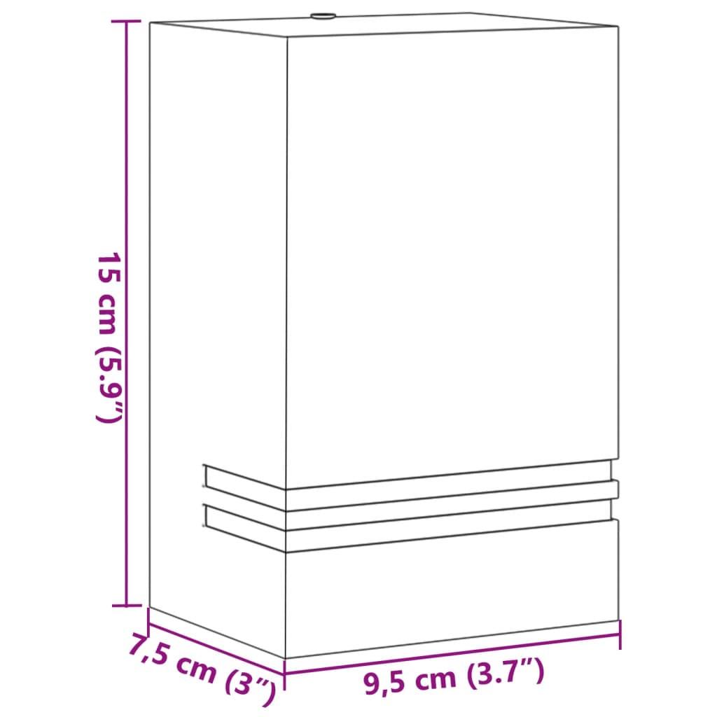 VidaXL applique da parete per esterni Acciaio inossidabile  