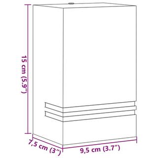 VidaXL Applique murale d'extérieur acier inoxydable  