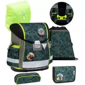 CLASSY Schulrucksack 6-teiliges-Set Green Splash