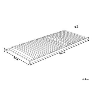 Beliani Sommier à lattes en Bois de bouleau VOUZIERS  