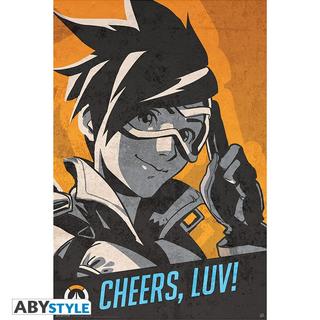 Abystyle Poster - Gerollt und mit Folie versehen - Overwatch - Tracer Cheers Luv  