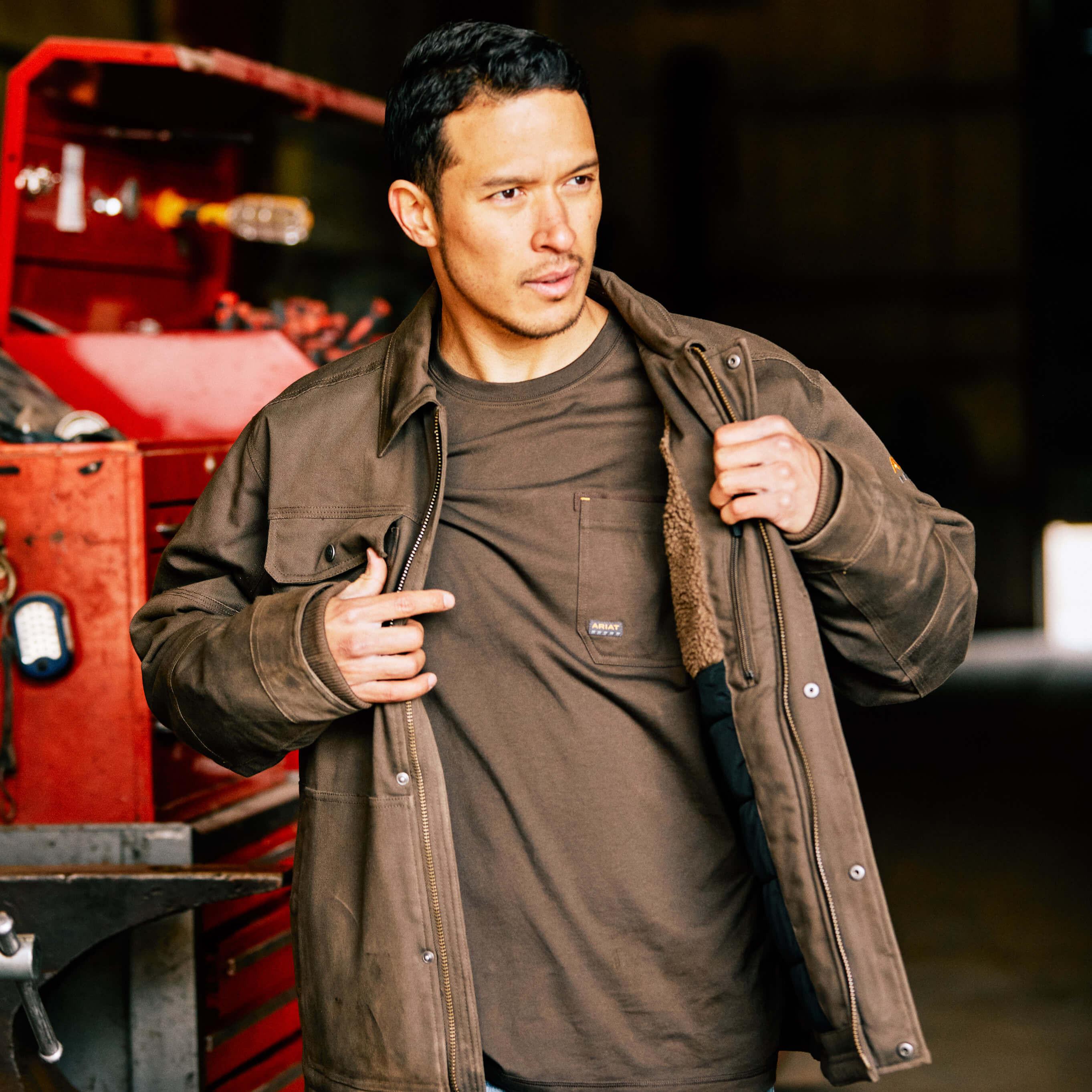 Ariat Rebar Wasserdichte Duracanvas Sherpa Gefütterte Jacke  