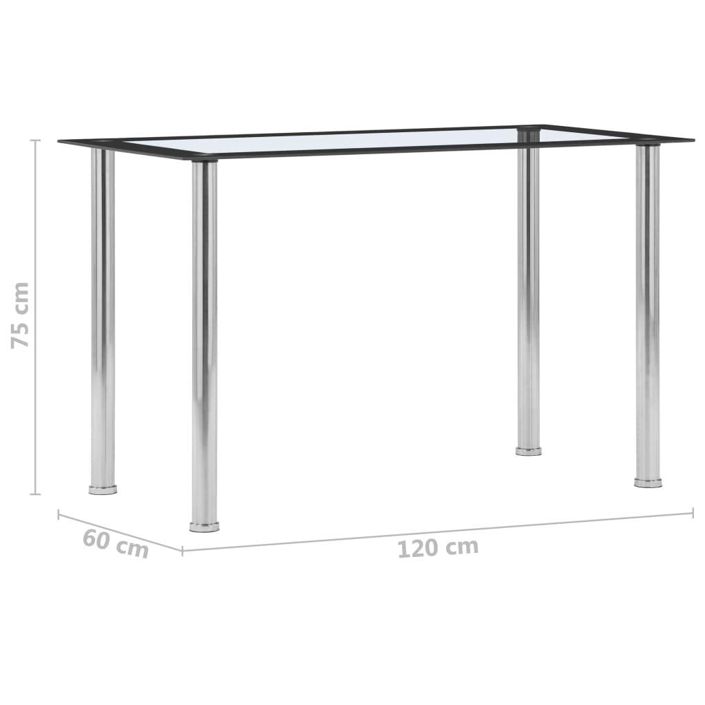 VidaXL Table de salle à manger acier inoxydable  