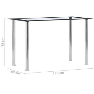 VidaXL Table de salle à manger acier inoxydable  