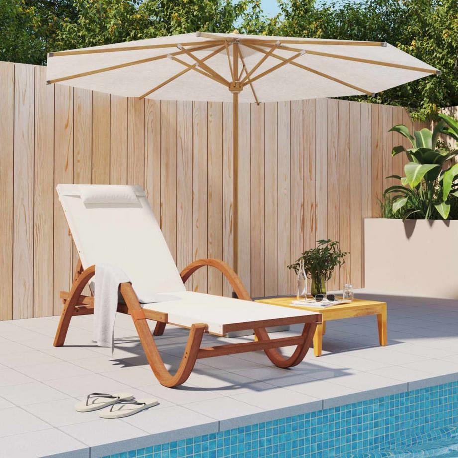 VidaXL Chaise longue bois  