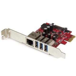 STARTECH.COM  Carte PCI Express à 3 ports USB 3.0 et 1 port Gigabit Ethernet avec UASP 