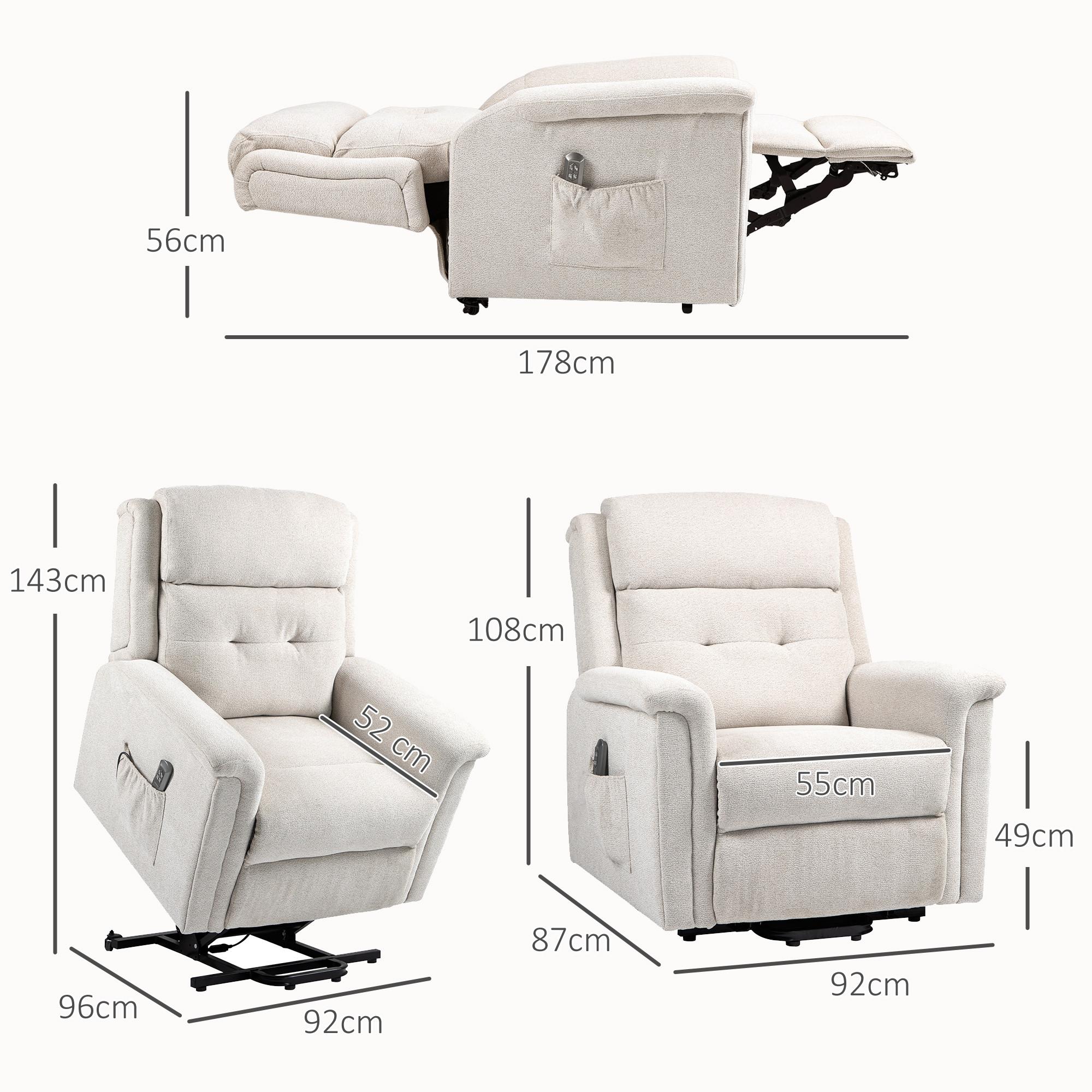 HOMCOM  Fauteuil avec aide à se lever 