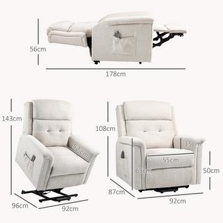 HOMCOM  Fauteuil avec aide à se lever 