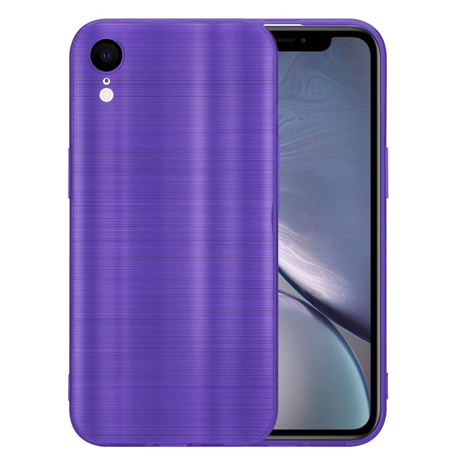 Cadorabo  Housse compatible avec Apple iPhone XR - Coque de protection en silicone TPU flexible au design brossé 