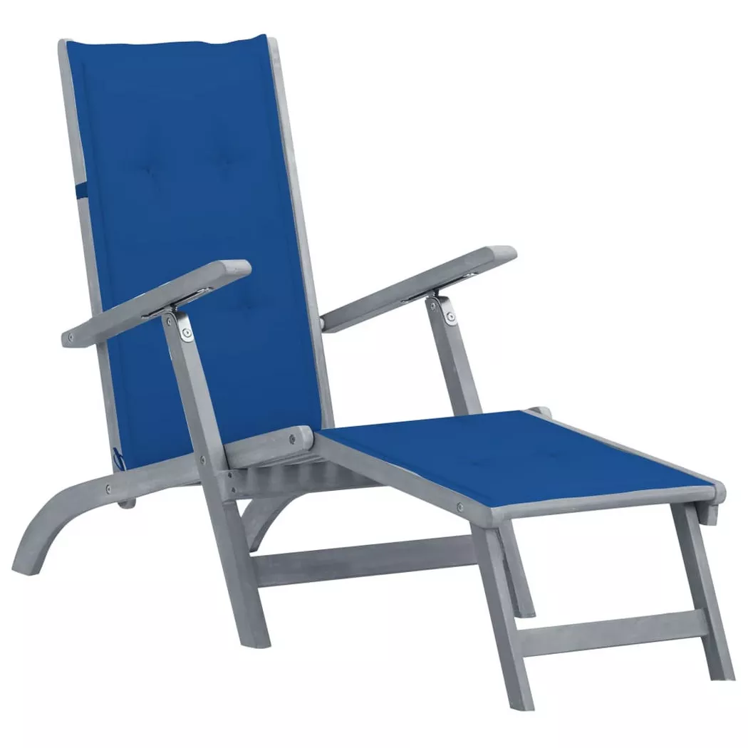 VidaXL - Liegestuhl akazienholz, One Size, Grau
