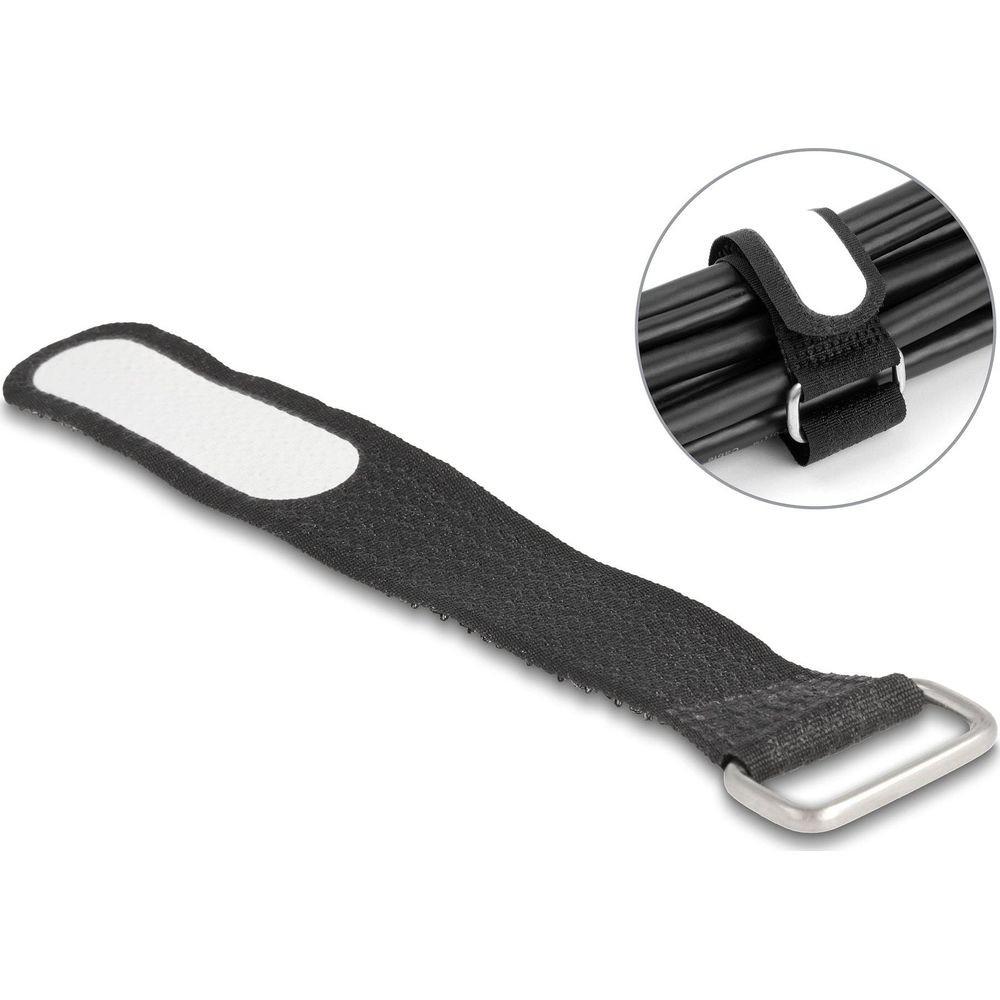 DeLock  Klettkabelbinder Schwarz 127 mm x 20 mm 5 Stück 