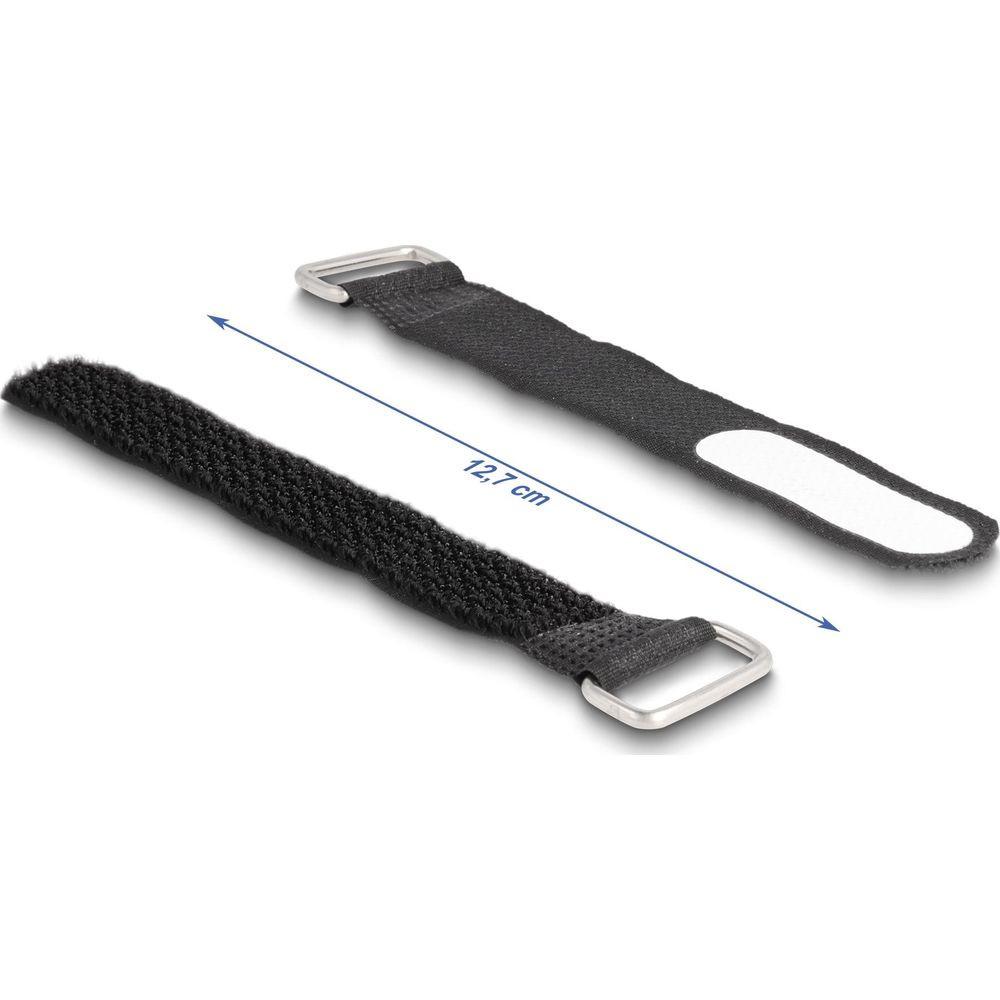 DeLock  Klettkabelbinder Schwarz 127 mm x 20 mm 5 Stück 