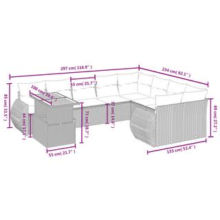 VidaXL Garten sofagarnitur poly-rattan  