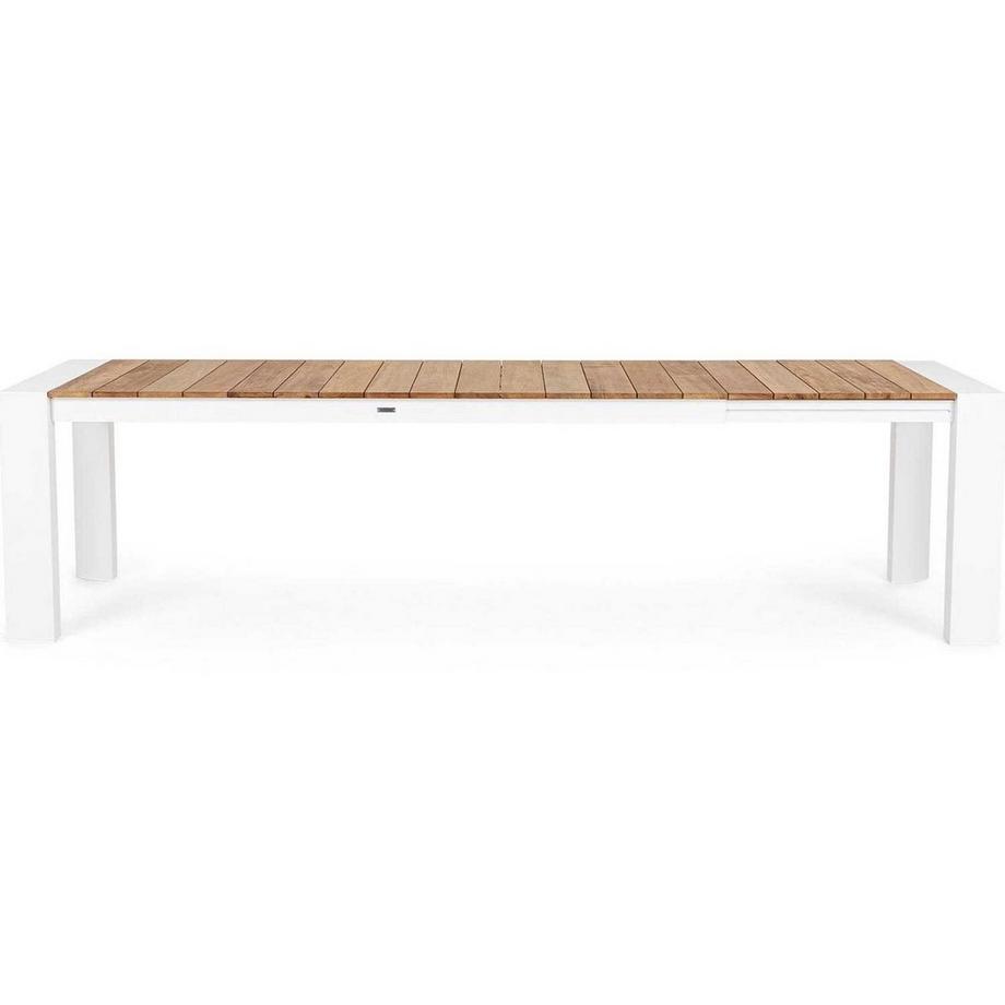 mutoni Table à rallonge de jardin Cameron blanc 228-294x100  