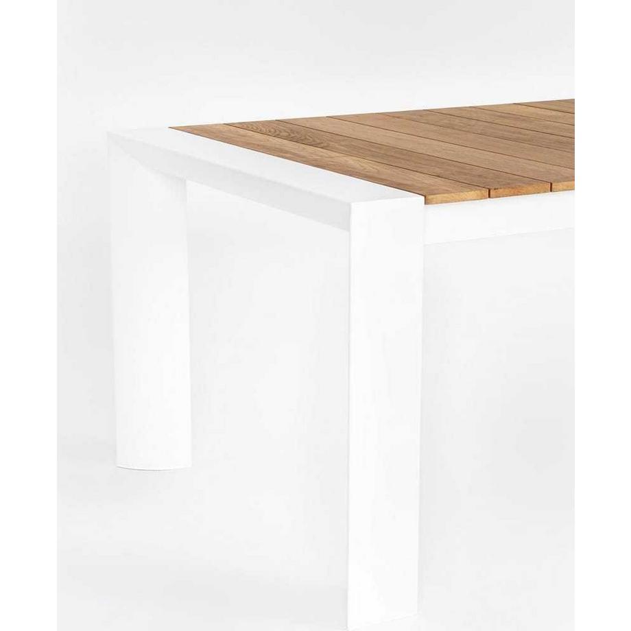 mutoni Table à rallonge de jardin Cameron blanc 228-294x100  