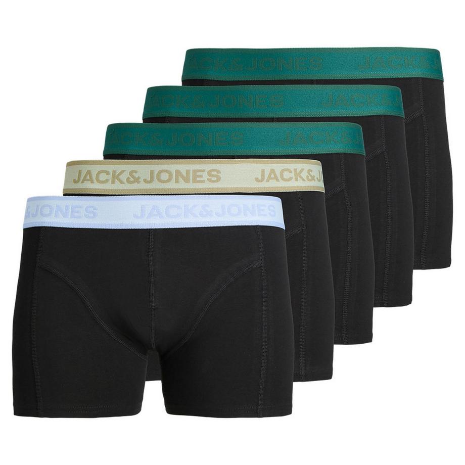Boxershort  5er Pack Stretch-JACWESLEY SOLID TRUNKS 5 PACK