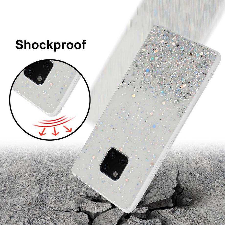 Cadorabo  Hülle für Huawei MATE 20 PRO TPU Silikon mit funkelnden Glitter 