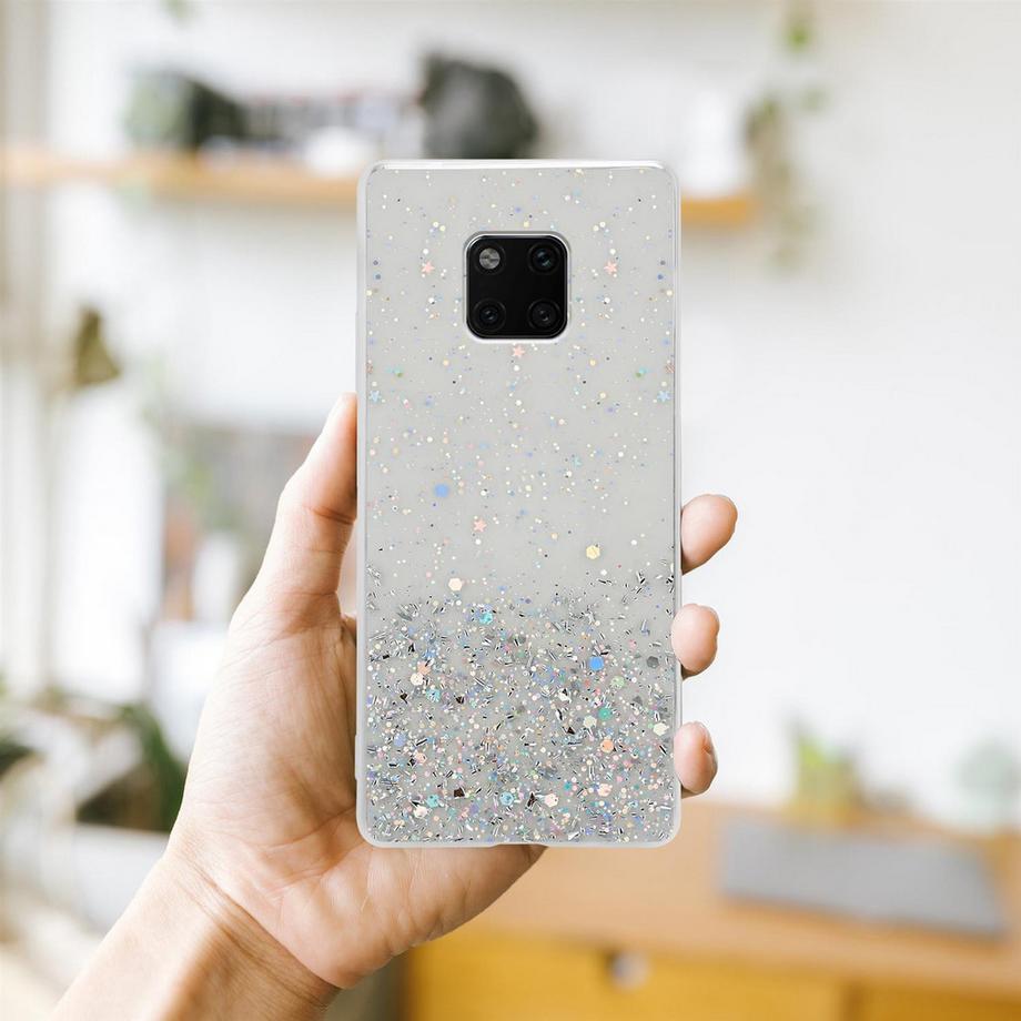 Cadorabo  Hülle für Huawei MATE 20 PRO TPU Silikon mit funkelnden Glitter 