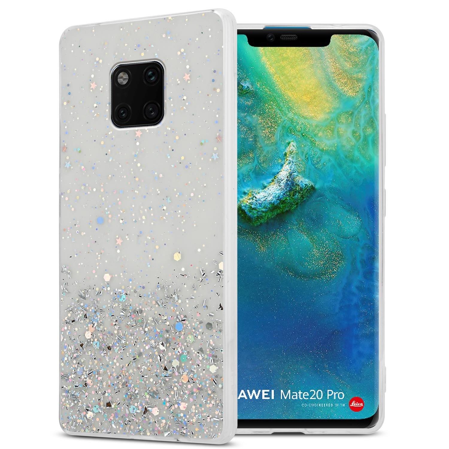 Cadorabo  Housse compatible avec Huawei MATE 20 PRO - Coque de protection en silicone TPU flexible avec paillettes scintillantes 