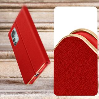 Avizar  Étui Folio Xiaomi 12 Lite Rouge / Doré 