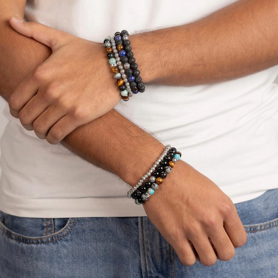 Balibay  Bracelet extensible Keno avec tourmaline et argent 925 