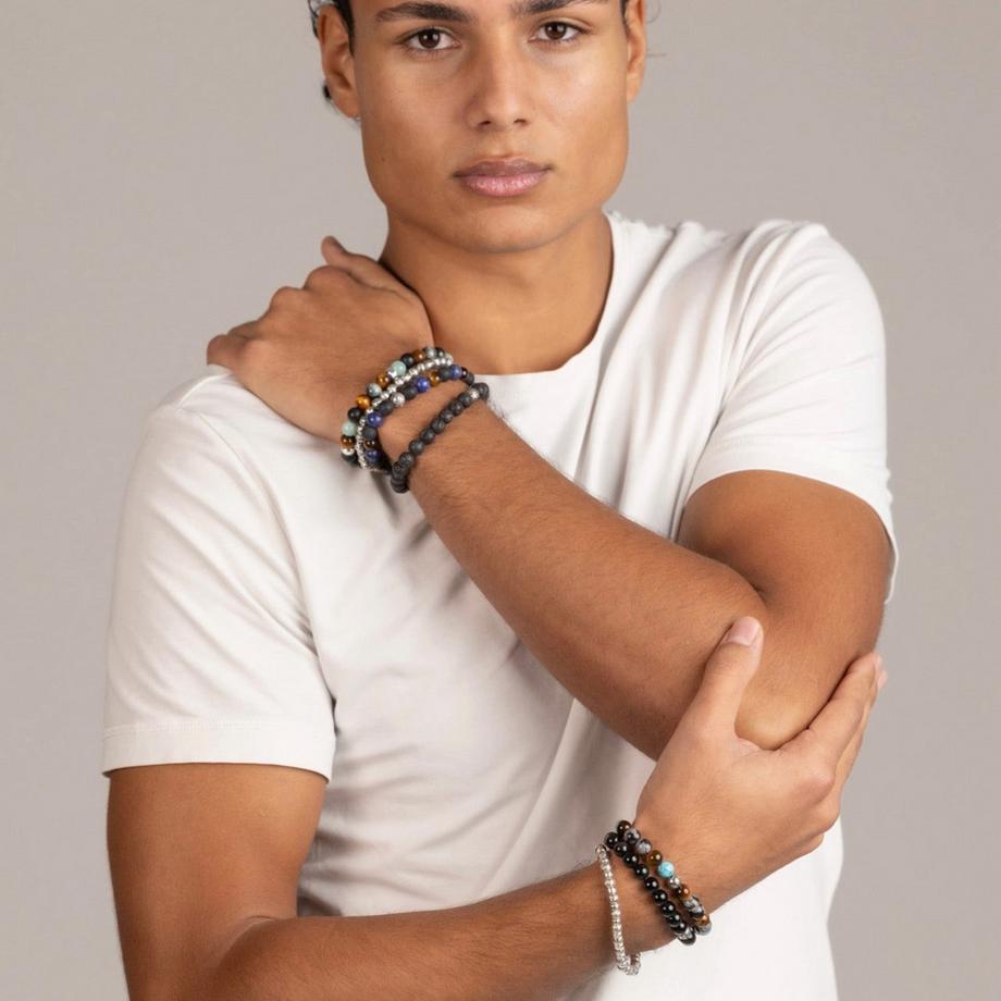 Balibay  Bracelet extensible Keno avec tourmaline et argent 925 