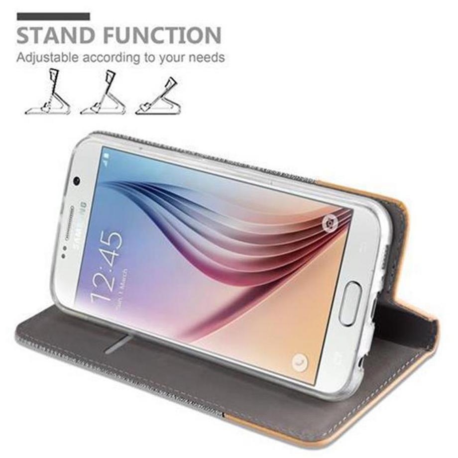 Cadorabo  Hülle für Samsung Galaxy S6 Magnetverschluss, Kartenfach 