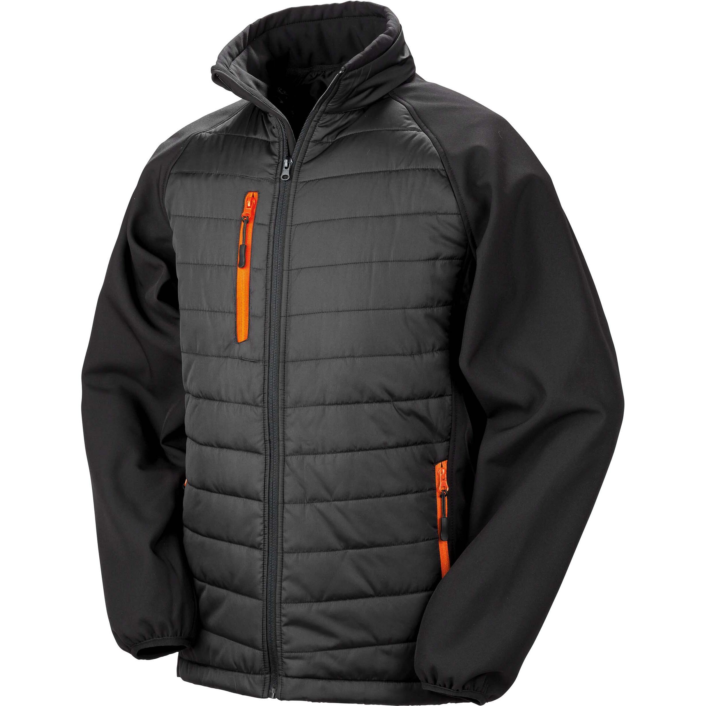 Result  jacke softshell rembourrée black compass 