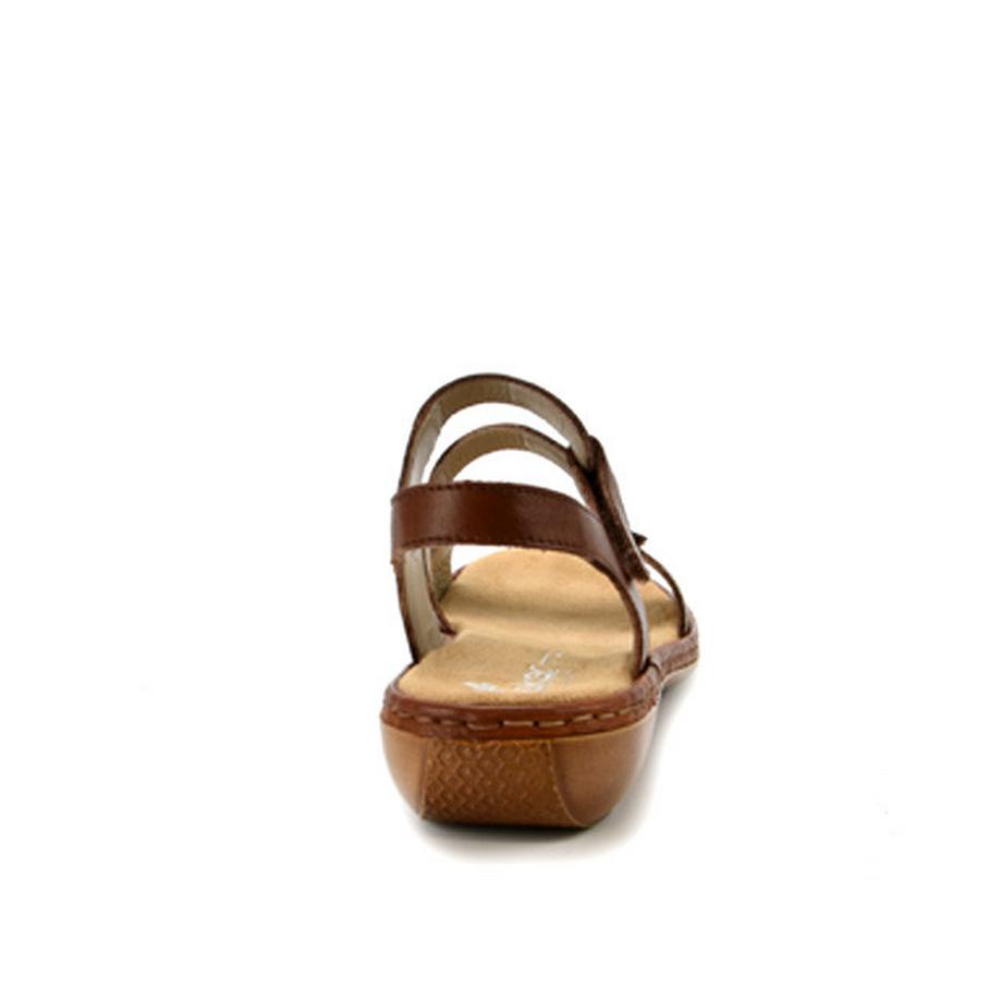 Rieker Clarino Flache Ledersandalen  