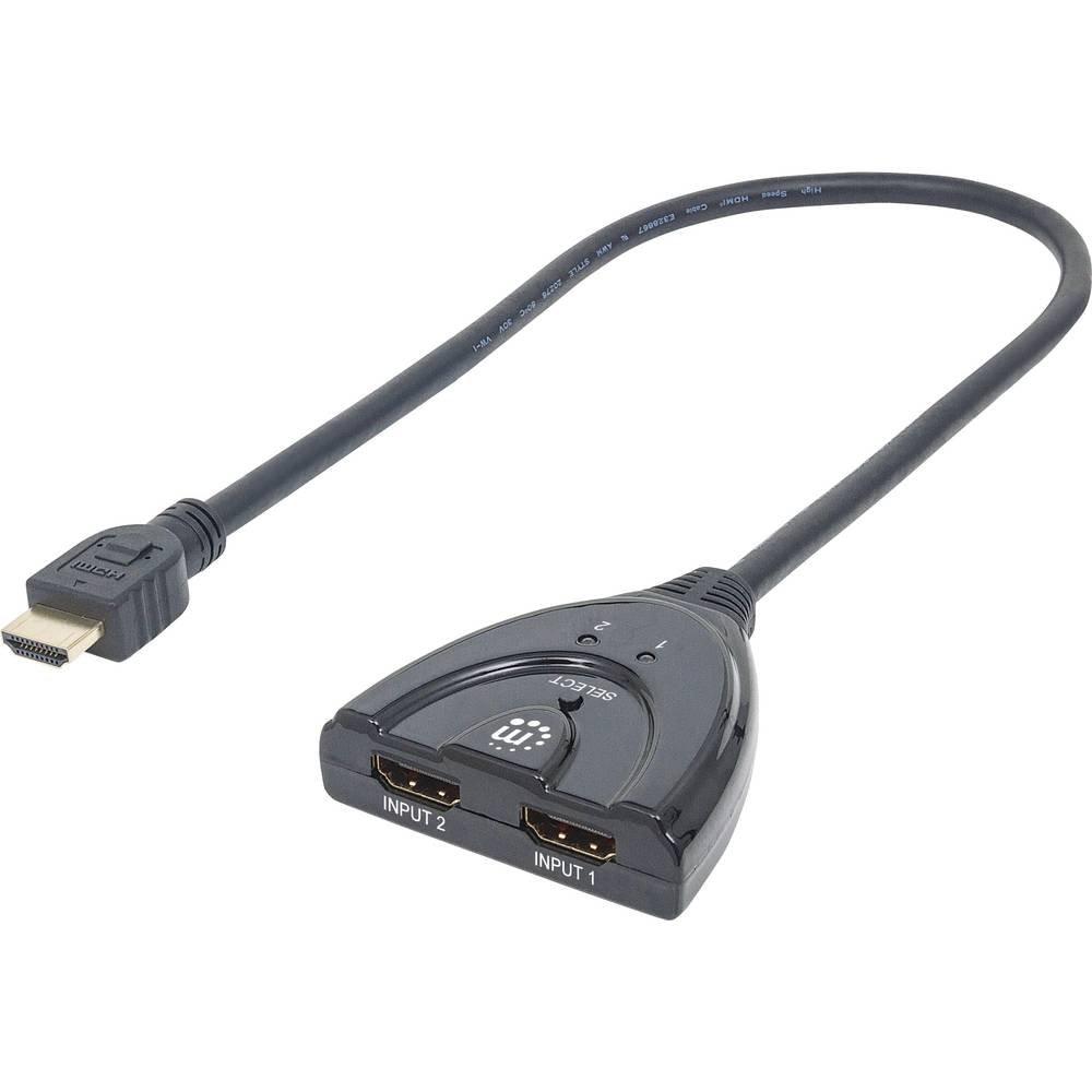 Manhattan  Switch HDMI 2 ports câble intégré, 1080p 