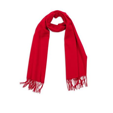 CASH-MERE.CH Sciarpa tinta unita con frange  