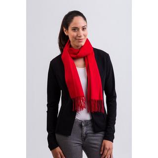 CASH-MERE.CH Écharpe unie à franges  