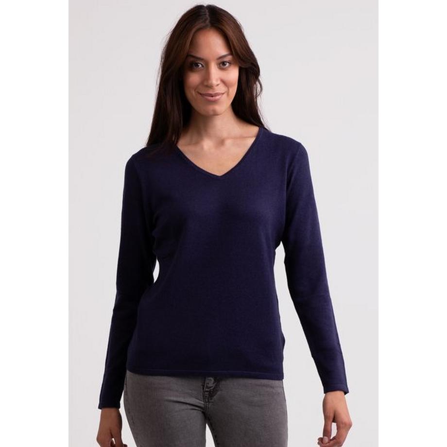 CASH-MERE.CH Soie Cachemire Pull Col V  