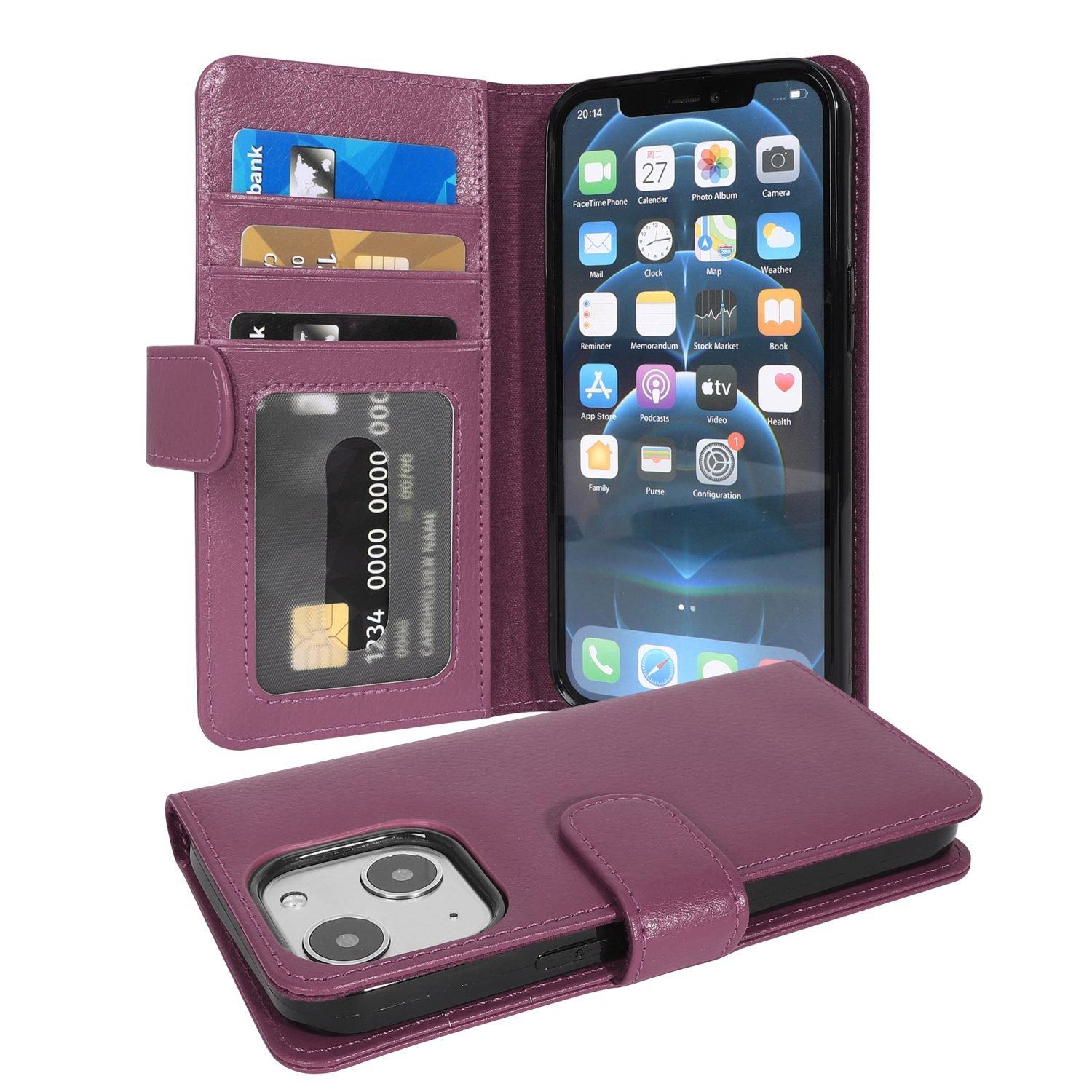 Cadorabo  Housse compatible avec Apple iPhone 13 MINI - Coque de protection avec fermeture magnétique et 3 emplacements pour cartes 