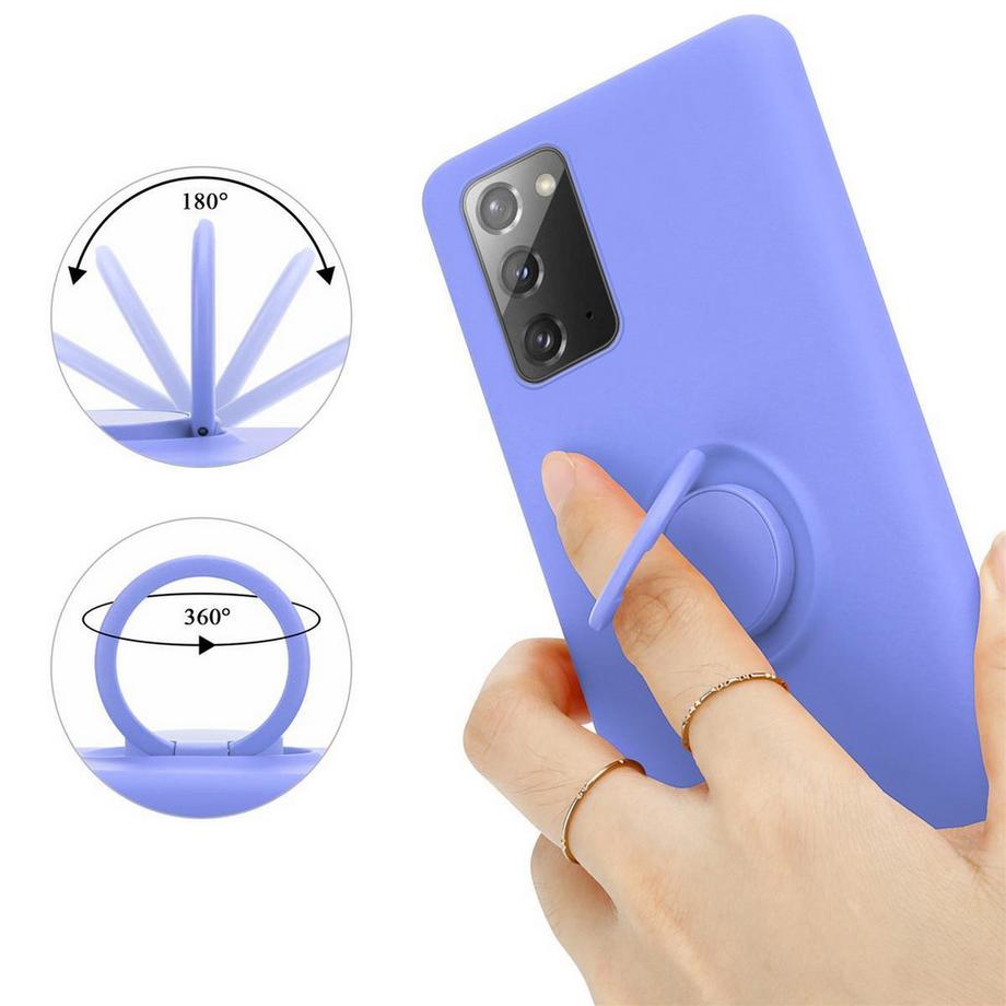 Cadorabo  Hülle für Samsung Galaxy NOTE 20 TPU Silikon mit Ring Liquid 