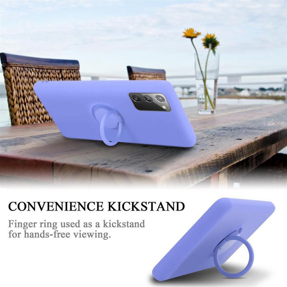 Cadorabo  Hülle für Samsung Galaxy NOTE 20 TPU Silikon mit Ring Liquid 