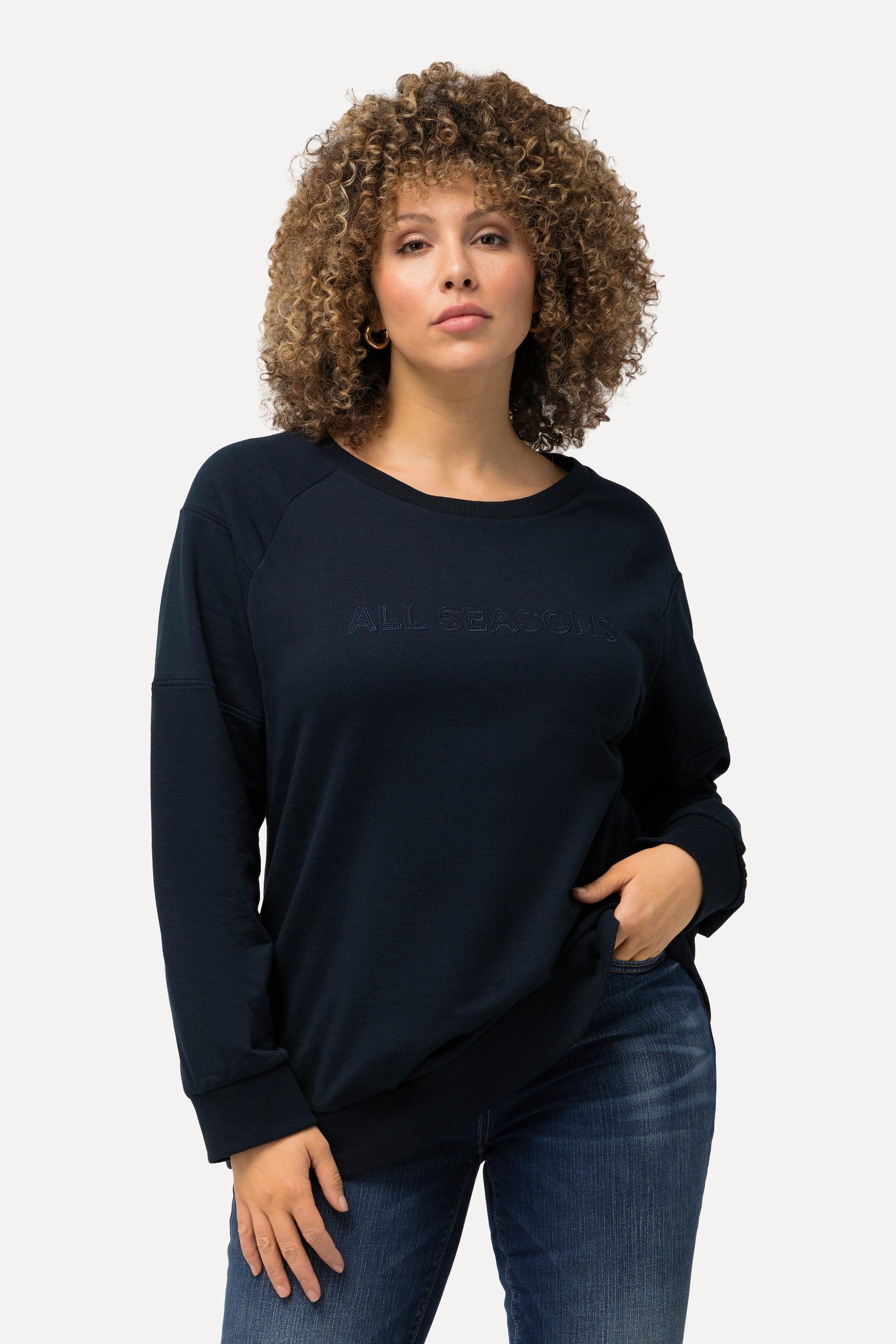 Ulla Popken  Sweatshirt, Stickerei, Classic, Rundhals, Langarm 